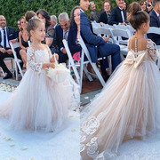 参加婚礼的衣服女童童装蓬蓬裙儿童公主裙钢琴演出花童婚纱长