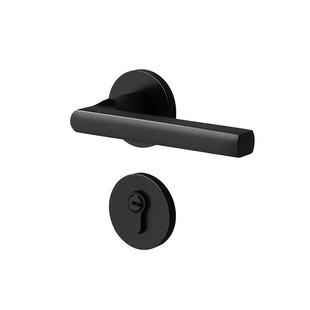 黑色门锁室内卧室家用通用型磁吸静音分体锁门把手实木房门锁锁具
