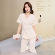 美容师工作服女高级医美美容院美容服养生SPA技师女工服黑色套装