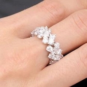 韩国进口气质叠戴食指，戒女施家时尚水钻戒指，多圈锆石简约时尚指环