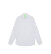 杉系列男装白色提花商务长袖衬衫   XTC10350