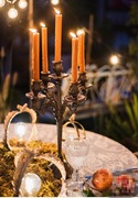 美式乡村铸铁蜡烛台餐桌摆件怀旧烛光晚餐道具浪漫复古摄影道具