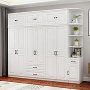 欧式衣柜家用卧室简易实木质白色三门四门五门组合大衣橱