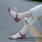 薄袜子女士夏天低帮短袜浅口夏季薄款水晶丝玻璃丝卡丝冰晶船袜