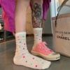 波点袜子女夏季镂空薄款学院风少女可爱日系木耳边堆堆中筒袜甜美