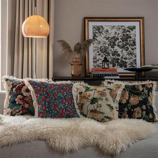 波西米亚民族风美式提花多色沙发，抱枕床头客厅靠枕椅子汽车不含芯