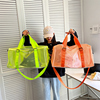 出差旅行包女大容量透明行李袋果冻，单肩手提旅游包运动(包运动)瑜伽健身包