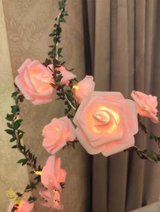 玫瑰花简单玫瑰灯饰七夕求婚室内装饰，客厅氛围神器挂布置告白marr