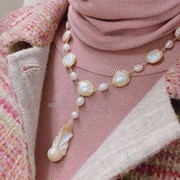 异形珍珠巴洛克项链纯手工，绕制复古宫廷风送妈妈，礼物女珍珠项链