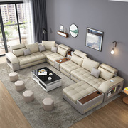 大小户型布艺沙发组合现代客厅转角家用沙发防水科技布沙发