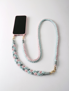 跨境棉绳手工编织手机包包挂绳波西米亚风多功能手机钥匙扣