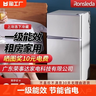 一级能效家用小型冰箱宿舍，租房迷你冷藏冷冻双门节能省电冰箱