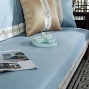 夏季凉席沙发垫子防滑防水客厅四季北欧约风纯色坐垫盖布