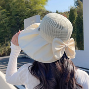 帽子女夏季大沿遮阳帽，防紫外线空顶太阳帽骑车遮脸女士时尚防晒帽