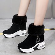 雪地靴女2023年冬季韩版翻毛短筒加绒保暖增高棉靴潮加绒短靴
