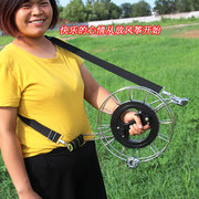 潍坊胜利风筝轮成人不锈钢支架防倒转手握风筝线轮背带轮线盘