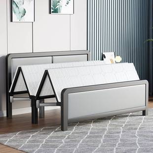 折叠床办公室午休硬板床简约单人铁床架1.5米双人床可携式简易四