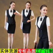 物业客服工作服女职业套装马甲医院导医服酒店前台空姐服装春夏季