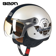 beon个性酷机车哈雷头盔，夏季半盔四季通用男女电动车摩托车3c认证