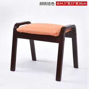 凳子家用卧室化妆凳实木梳妆凳，简约现代餐桌，高板凳(高板凳)软垫床尾长凳