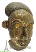 非洲面具bamun大大微笑铜，薄膜喀麦隆艺术品摆件客厅装饰