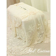 韩国进口蕾丝布艺纸巾盒套长方形抽纸巾罩精美质感卷纸套餐巾纸套