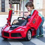 高端正版法拉利儿童电动车四轮遥控汽车男女宝宝小孩玩具车可坐人