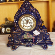 欧式钟 古典钟 机械钟（蓝）