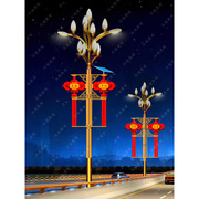 乡村太阳能电线杆挂件发光福字，1.2米中国结路灯灯笼装饰灯