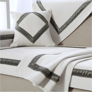 北欧棉麻沙发垫四季通用防滑高档亚麻，坐垫轻奢风可定制沙发盖布
