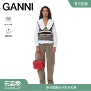 GANNI女装 美拉德风羊毛混纺短款针织马甲 K2053869