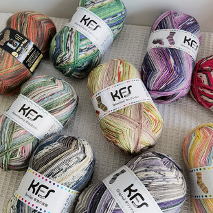 kfs袜子线设计师，款定染色段染线自动提花，帽子编织线opal袜子线