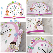 儿童房个性时尚艺术钟可爱(钟，可爱)幼儿卧室，简约静音时钟卡通挂钟创意钟表