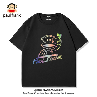 paulfrank大嘴猴美式高街潮牌，短袖t恤男纯棉夏季260克重磅体恤