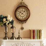 挂钟客厅个性创意时尚，中国风美式墙上钟表，大气欧式家用静音石