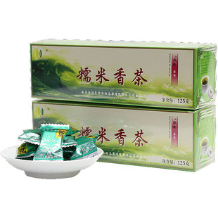 海潮茶果糯米香普洱绿茶，迷你小沱茶特级浓香型，糯米香茶叶125g盒装