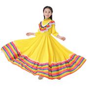墨西哥女孩裙子大裙摆民族风格连衣裙舞蹈服装万圣六一