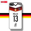 芒客2014年巴西世界杯德国足球衣复古克洛泽小羊皮皮质手机壳穆勒适用于一加11renoace2华为mate40nova7