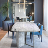 北欧大理石餐桌设计师长方形6人家用现代简约轻奢岩板餐桌椅组合