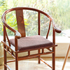 红木餐桌茶桌椅子坐垫，中式实木亚麻棉麻，记忆棉40x50cm家用椅垫