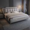意式轻奢主卧婚床现代简约1.8m双人床小户型真皮，床2米2.2米大软床