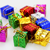 节日秀圣诞树小吊挂件圣诞节装饰用品彩色亮片礼物多多包12个