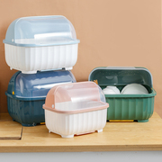 家用厨房碗筷收纳盒沥水碗架碗碟收纳箱餐具收纳置物架小型碗柜