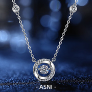 ASNI 925纯银饰品莫比乌斯锁骨链三秒心动项链女款生日礼物送女友