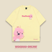 露比耶比 WOODOO 设计师品牌 日系卡通印花人物 男女短袖T恤