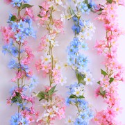 网红藤条美化花藤空调管装饰遮丑假花塑料，花藤条藤蔓樱花管道花条