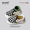 @ABC ANGF~韩系黑白格子系列~2023秋儿童帆布鞋男女童软底学步鞋
