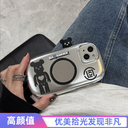 复古相机苹果iPhone15手机壳Plus化妆镜保护套12/13/14ProMax潮女