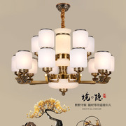 高端中式锌合金吊灯 古铜本色LED简约中国风禅意客厅餐 G032