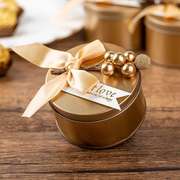 喜糖盒子铁盒结婚喜糖盒，婚礼创意马口铁，装个性欧式伴手礼装糖果盒